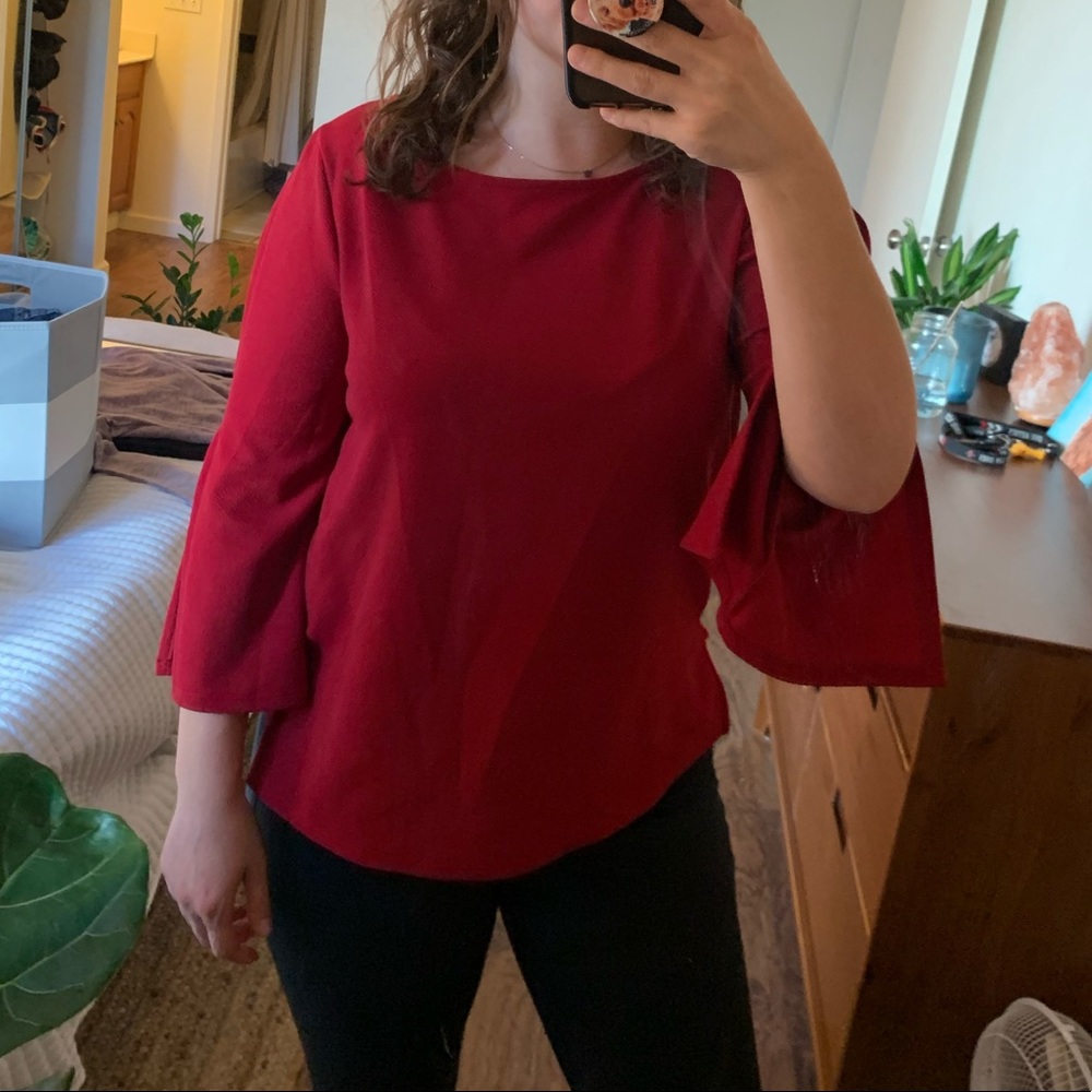 Red dress shirt